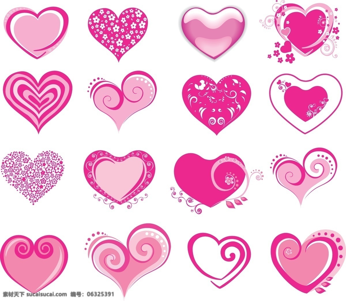 粉红 心形 图标 矢量 爱心 红心 矢量素材 表