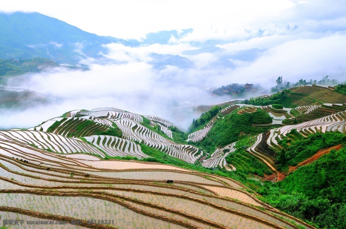 龙脊晨曦 龙胜 龙脊 梯田 桂林 云海 风光摄影 山水风景 自然景观