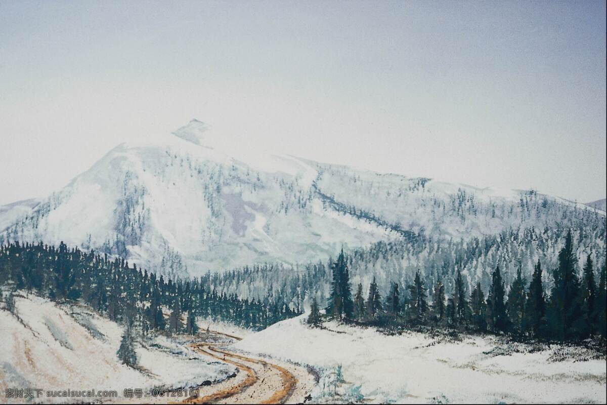 油画 雪景 名画 艺术 绘画 文化艺术 艺术品 世界名画 书画文字