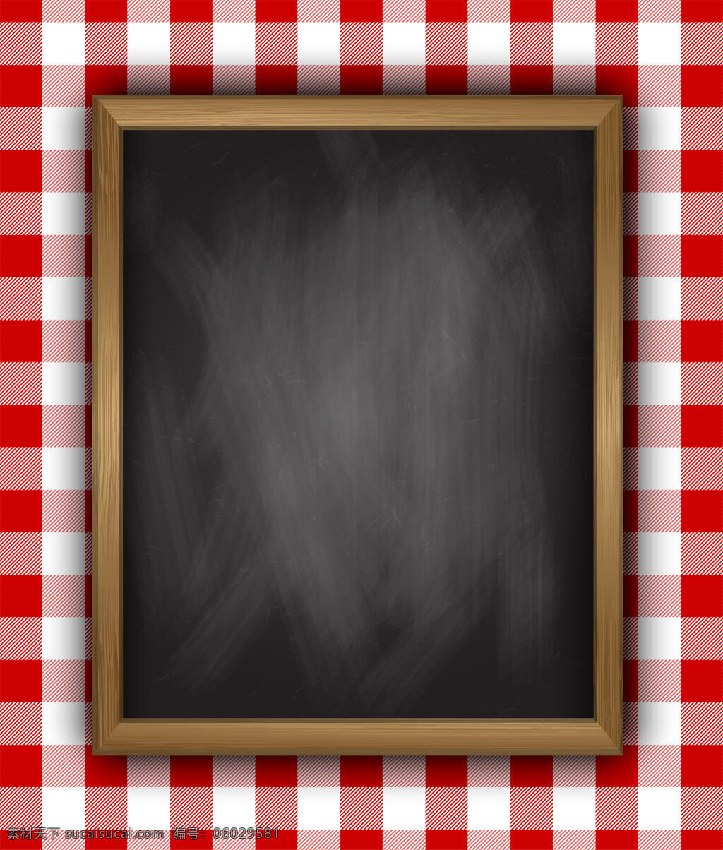 矢量 红 格子 桌布 黑板 立体 背景 文艺 红格子 纹理 质感 海报