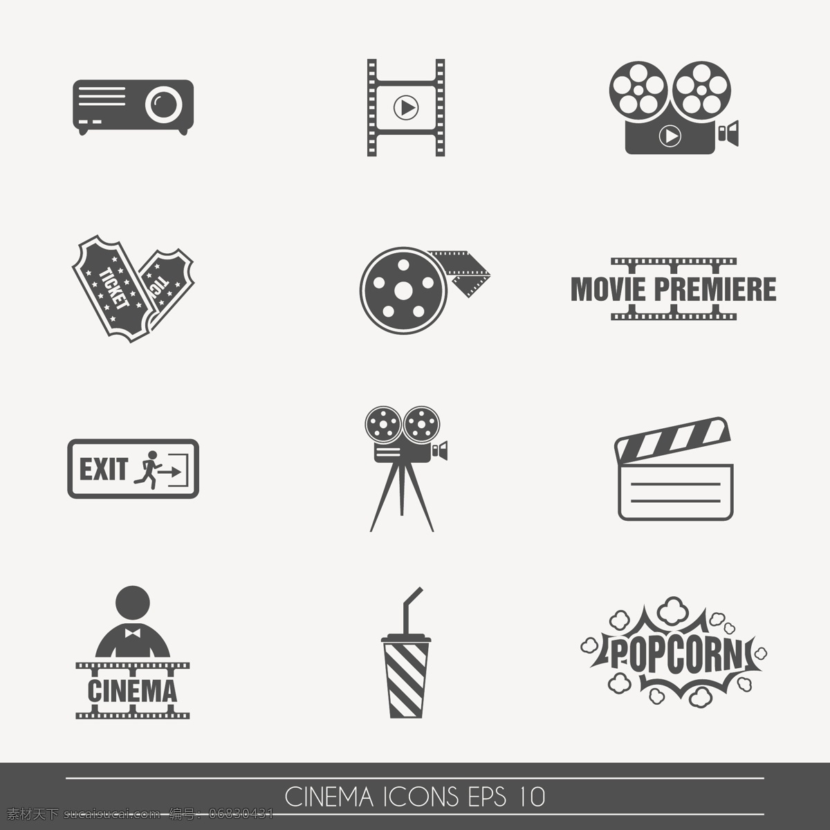 黑色电影图标 黑色 电影 图标 模板下载 标志 影音娱乐 生活百科 矢量素材 白色