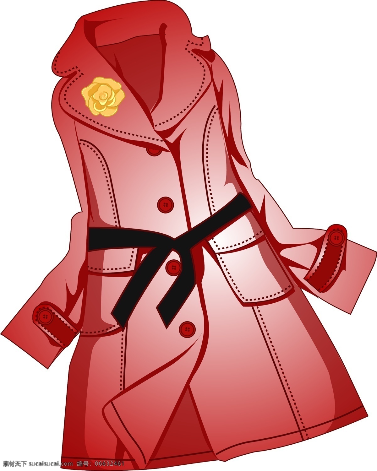 大衣设计素材 服裝 女裝 大衣 白色