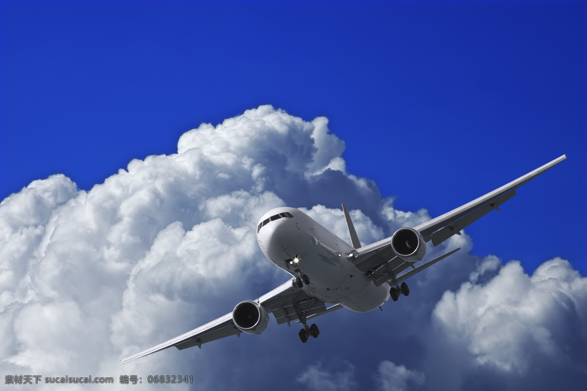 天空 中 客机 飞机 空中客车 航天航空 蓝天 白云 飞行 波音747 高清图片 汽车图片 现代科技
