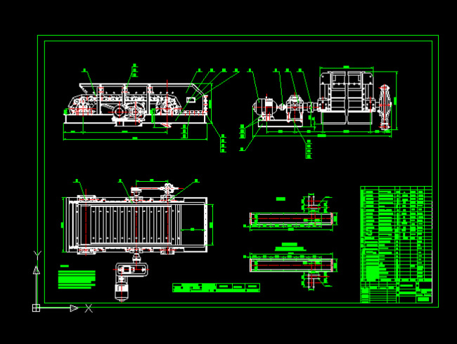 总装图 中型 板式 给料机 cad 图纸 dwg文件 给料机图纸 通用设备 cad素材