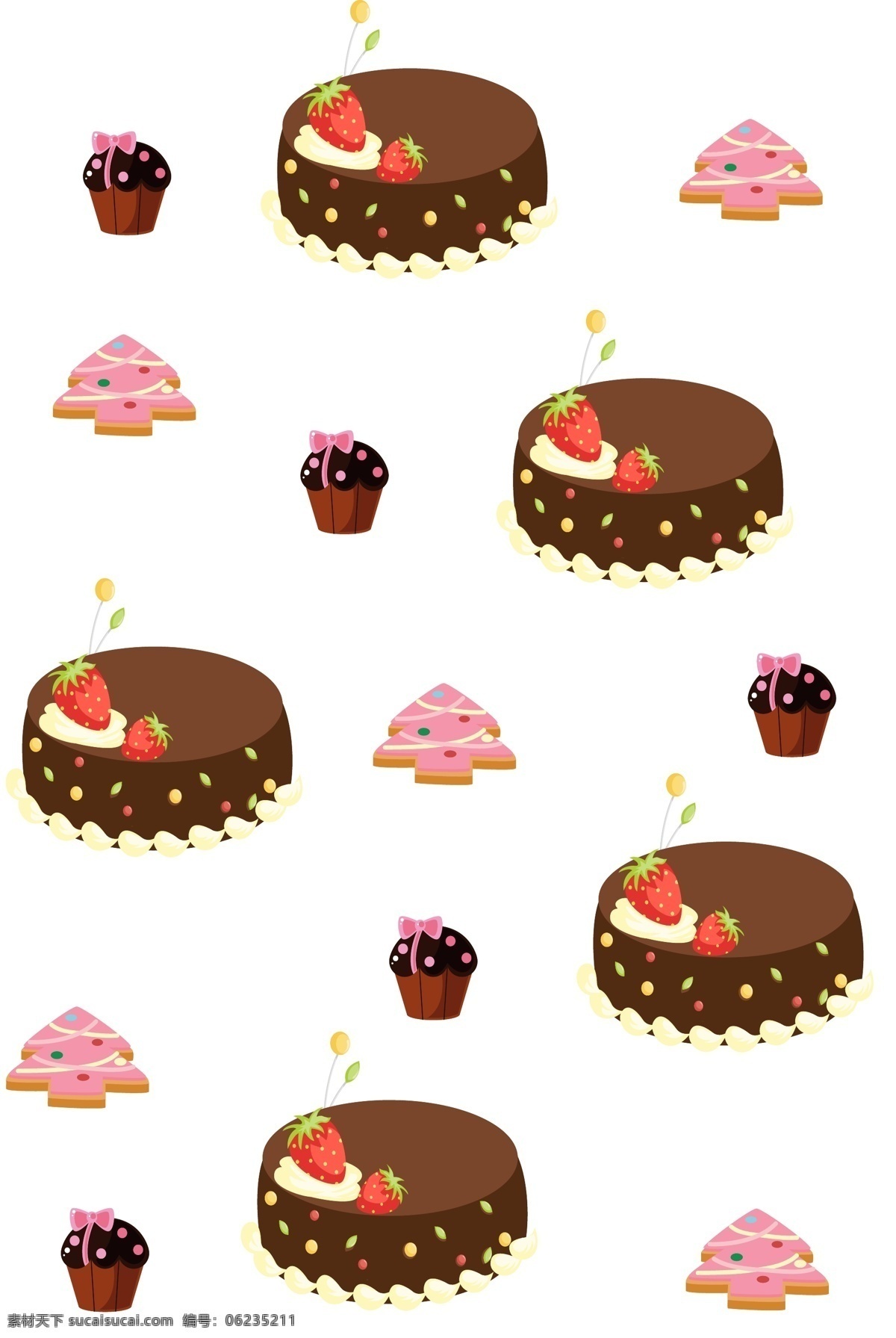 黑色 蛋糕 底纹 插画 红色 草莓 草莓蛋糕装饰 甜点底纹 食物底纹 早餐底纹