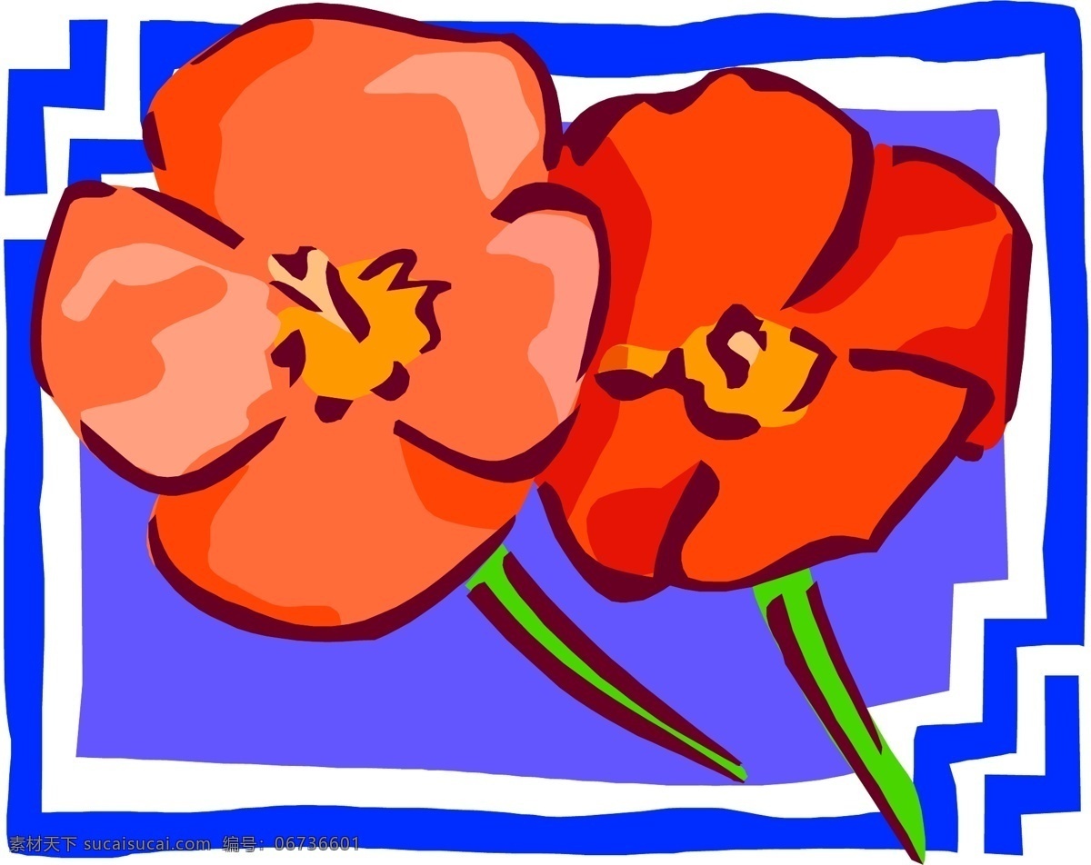 花朵鲜花花瓣 矢量下载 网页矢量 商业矢量 矢量综合 橙色