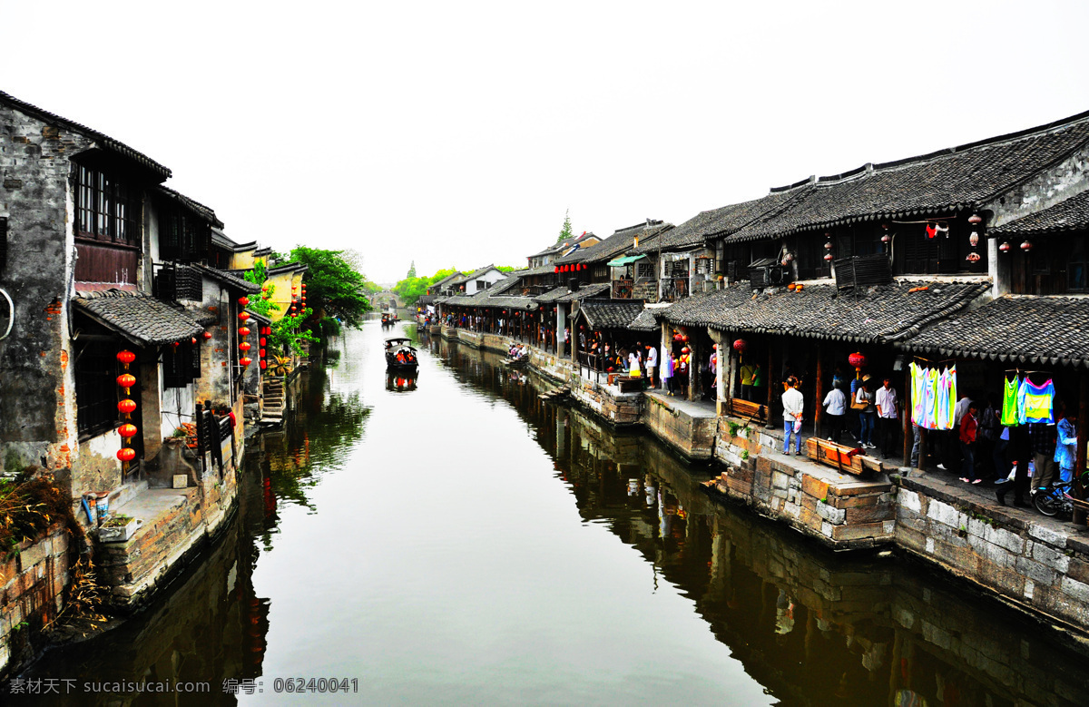 西塘风景 浙江 嘉兴市嘉善县 西塘 江南 流水 河流 倒影 建筑 树木 风景 浙江风光 国内旅游 旅游摄影