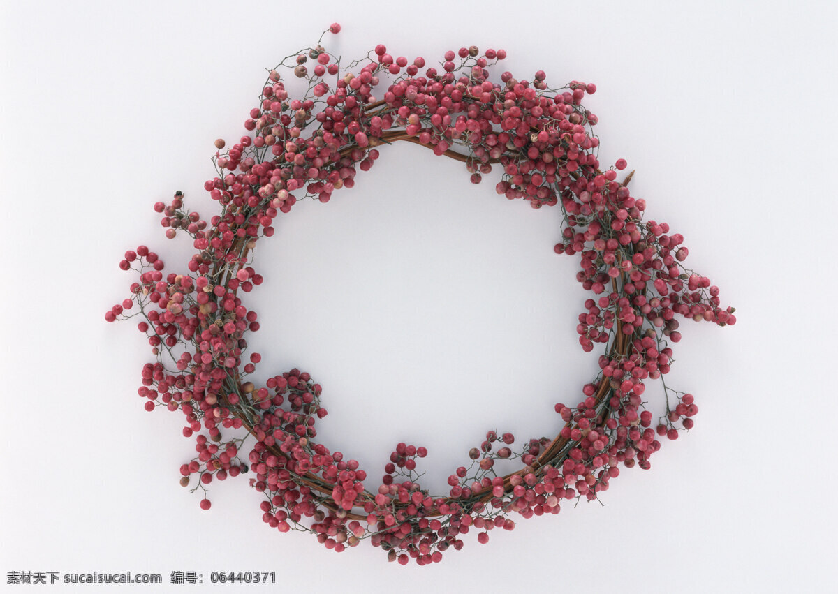 珊瑚珠串花环 花环 珠串 装饰 圣诞 白色