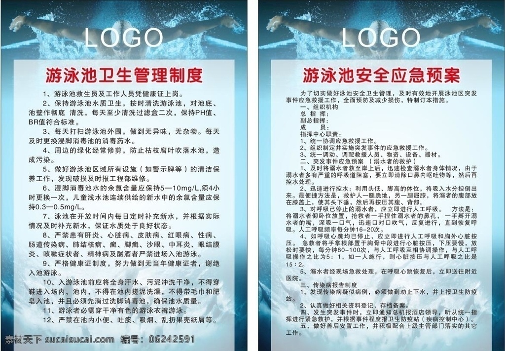 游泳池制度 救生员 岗位职责 游泳须知 游泳池 卫生管理制度 安全应急预案 心肺复苏 抢救程序 流程图 职责 岗位 健身房 游泳