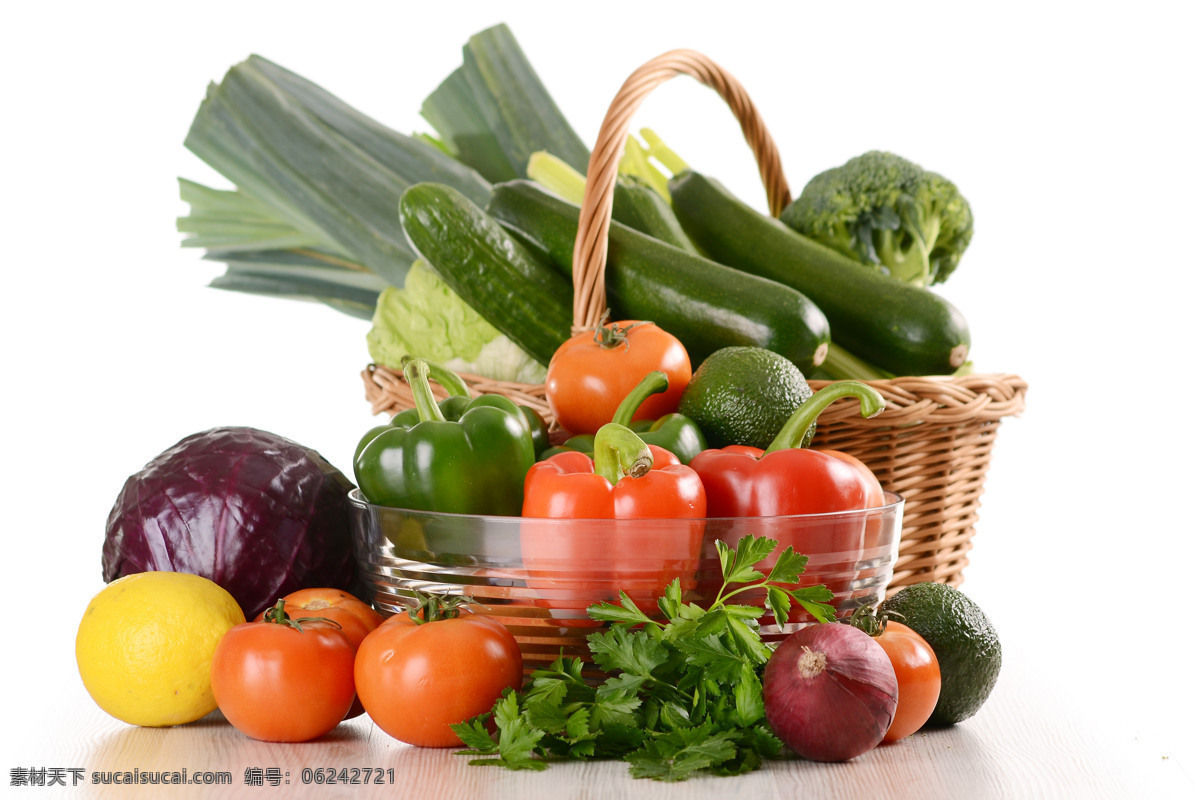 篮子 里 蔬菜 框 西红柿 芹菜 黄瓜 大葱 蔬菜图片 餐饮美食
