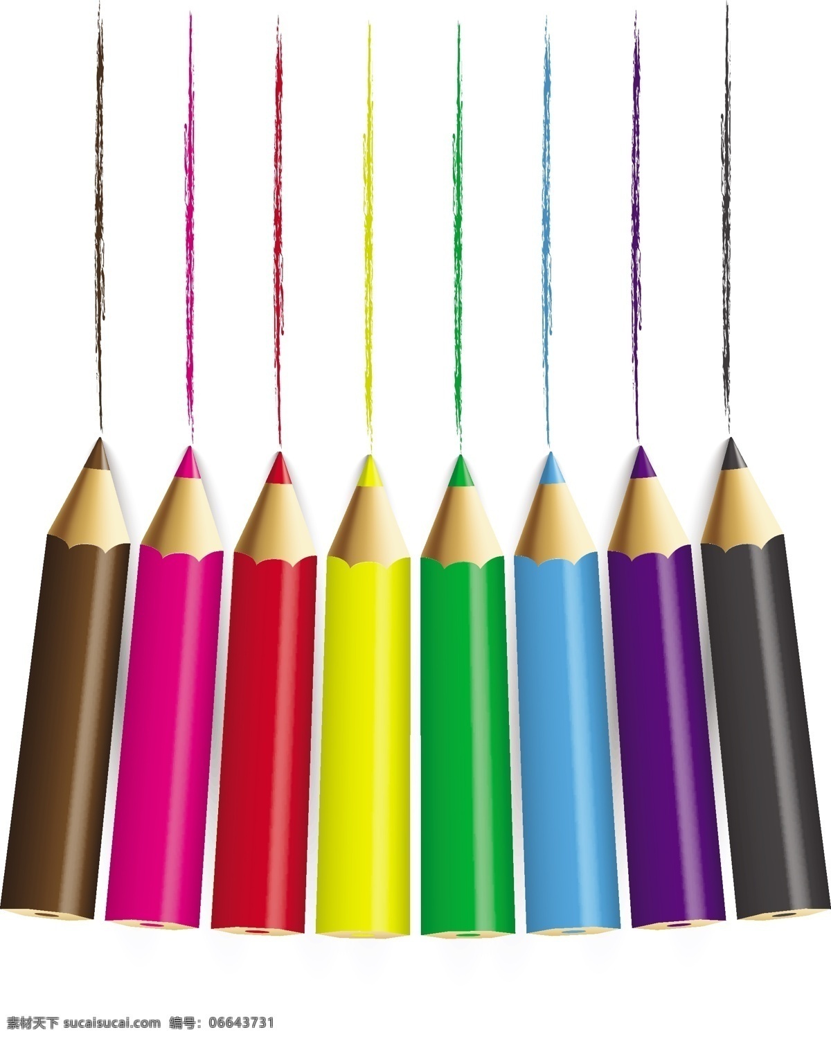 彩色画笔背景 彩色 画笔 铅笔 开学背景 新学期背景 文具 矢量 学习用品 开学素材 生活百科