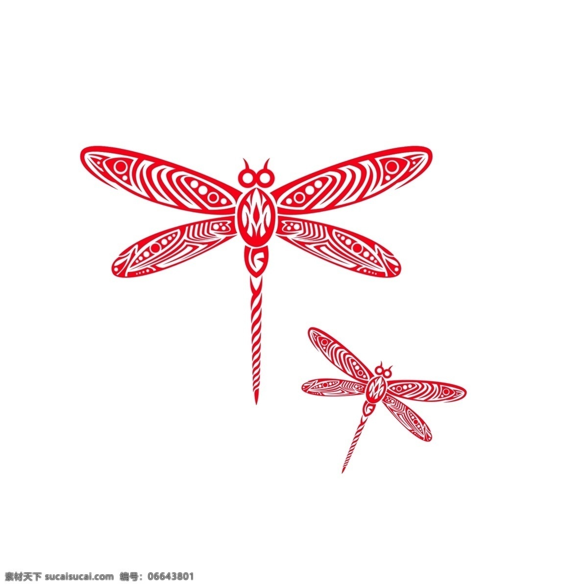 红色 中 国风 蜻蜓 剪纸 装饰 元素 中国风 中国风蜻蜓 装饰元素 蜻蜓剪纸 红色剪纸元素