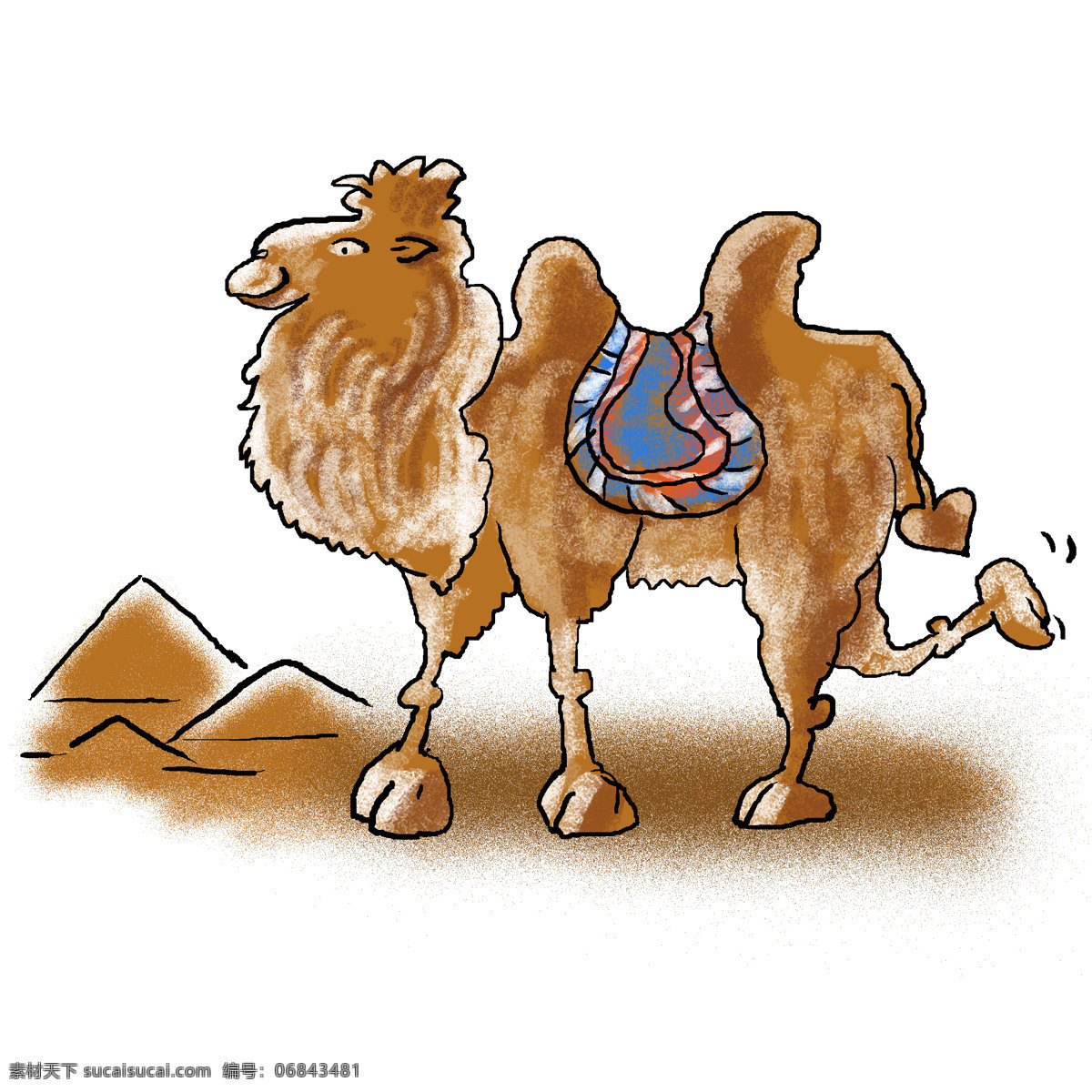 骆驼 卖萌 沙漠 大地 大地色 沙子 沙 金字塔 动物 手绘 手画线 沙梨 古迹 埃及 文化艺术 绘画书法