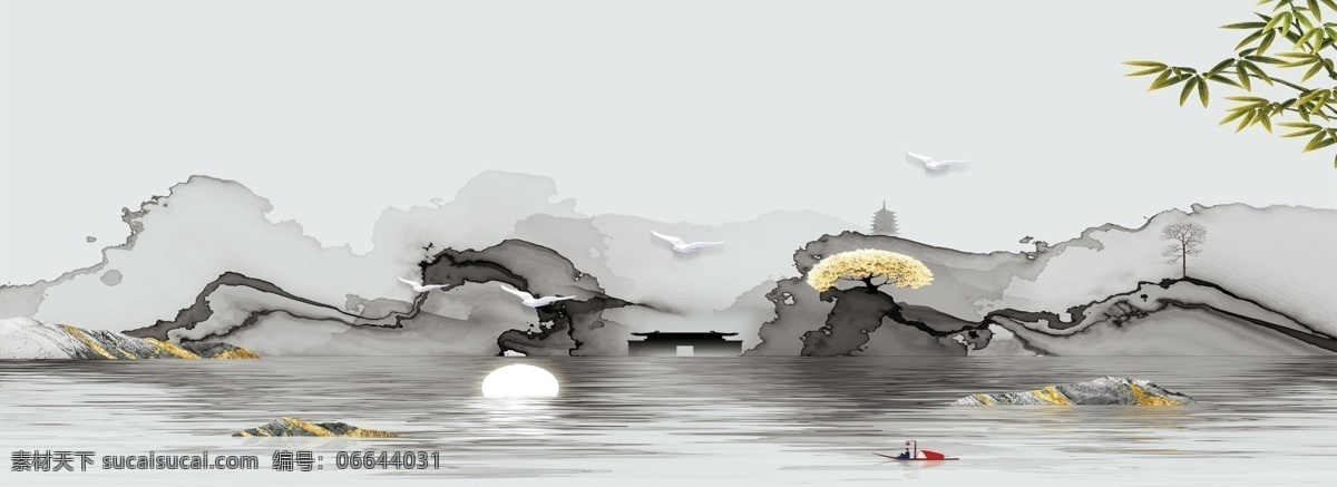 写意山水画 写意 山水画 水墨画 艺术 朦胧美