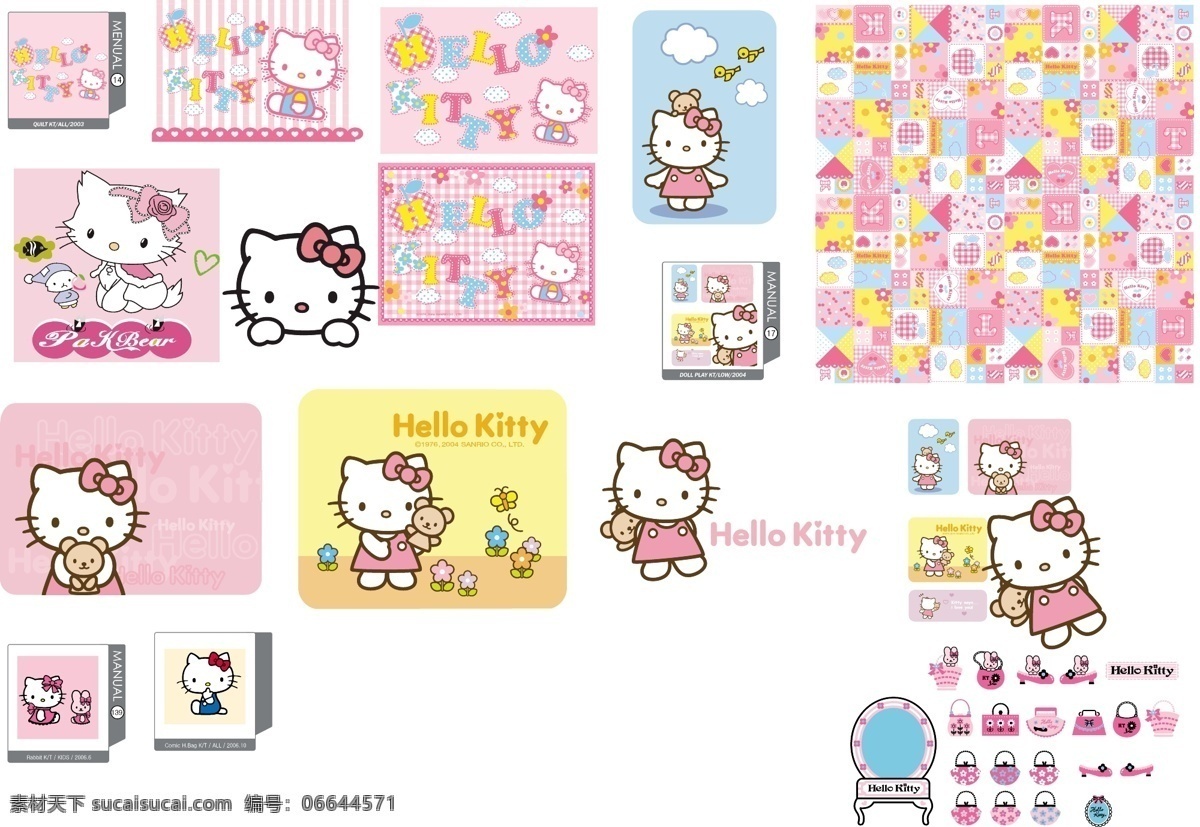 hello kitty 矢量 凯蒂猫 矢量素材 卡通 卡通小动物