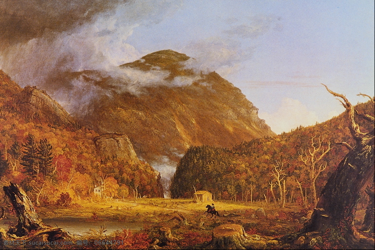 风景油画 世界名画 油画057 油画 设计素材 风景专辑 油画世界 书画美术 棕色