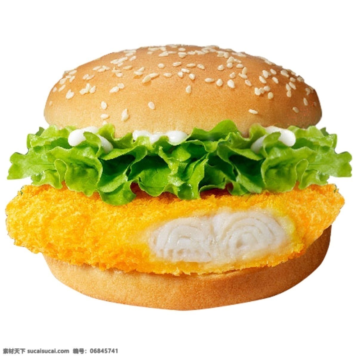 鳕鱼堡 鳕鱼排 鱼堡 汉堡 鳕鱼 青菜 沙拉 酱 鳕鱼汉堡 汉堡堡 小吃 西式快餐 快餐 分层