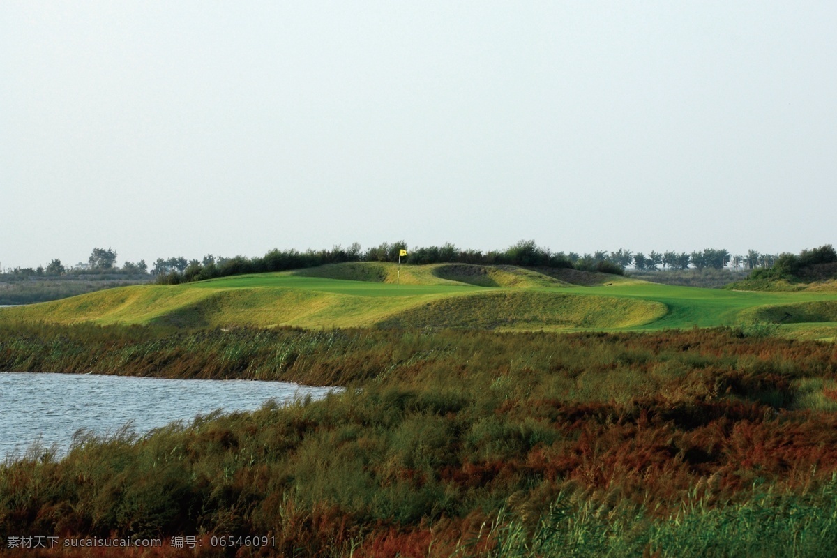 摄影作品 高尔夫 球场 湖边 草地 照片 自然景观 自然风光