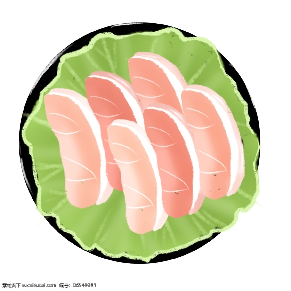 卡通 简约 肉片 原创 元素 生肉 蔬菜 火锅 设计元素 肉肉 刷肉 原创元素