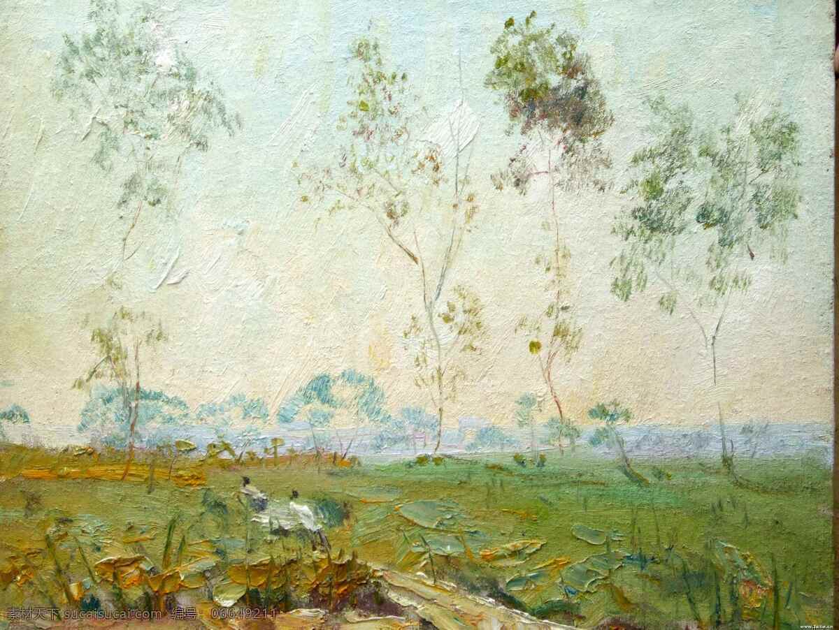 山丘 美景 油画 高清风景油画 山丘美景 油画素材下载 山丘美景油画 文化艺术