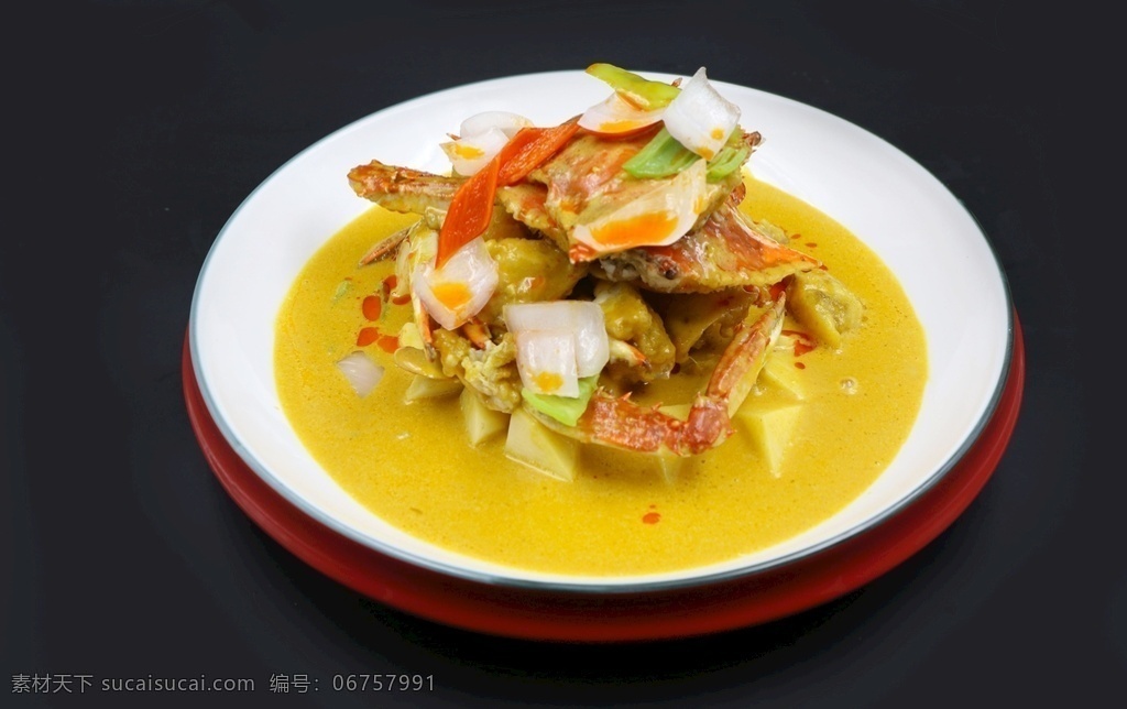 泰式咖喱蟹 蟹 咖喱 泰式 浓汤 味鲜 餐饮美食 传统美食