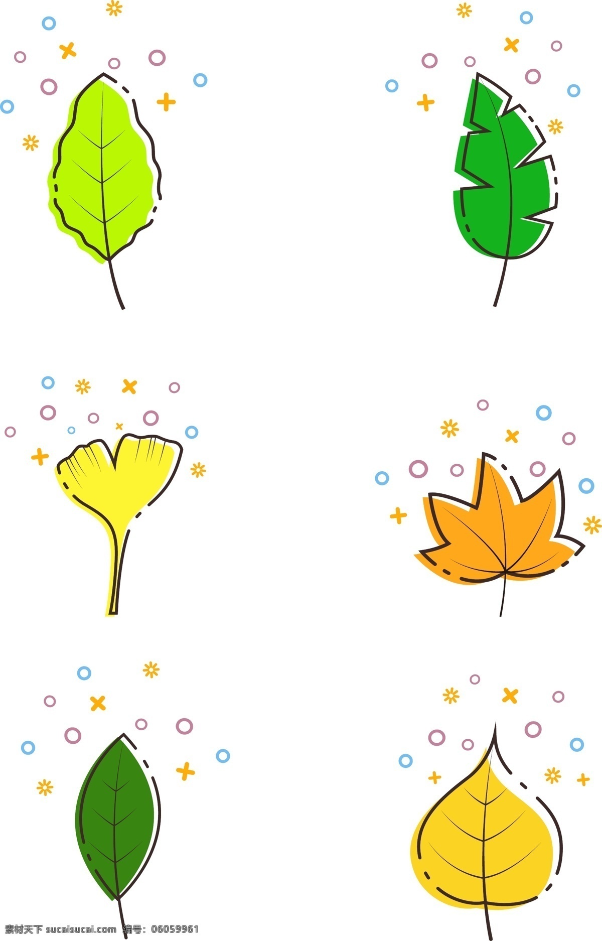 mbe 图标 树叶 卡通 植物 印花 图案 商用 元素 mbe图标 树叶卡通可爱 手绘叶子 矢量树叶素材 枫叶 银杏叶 可爱 插画