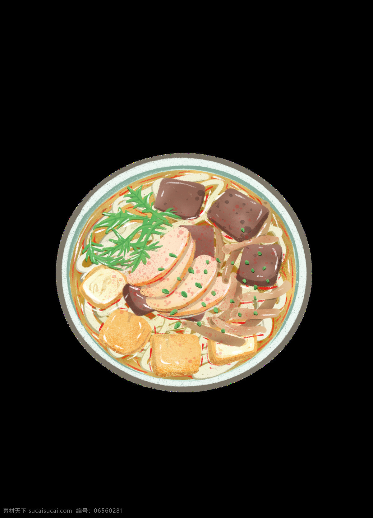 美食 火锅 食 材 插画 卡通 食材 png格式