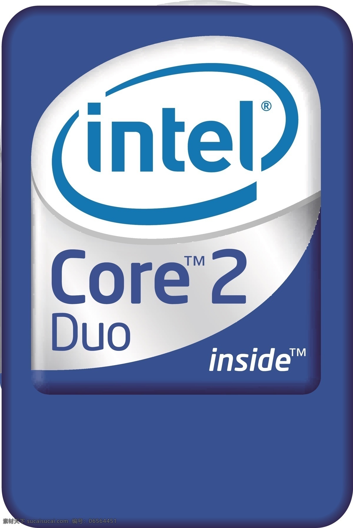 英特尔 酷睿2 双核 intel inside core2 duo 蓝色