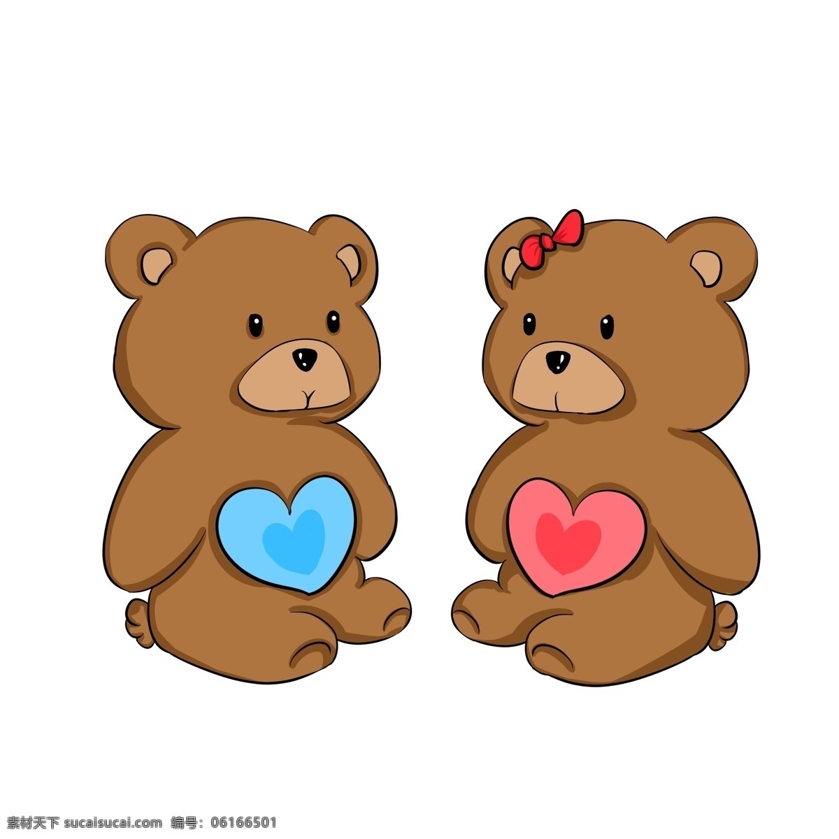 手绘 爱情 小 熊 插画 手绘爱情插画 创意爱情插画 美满的爱情 幸福的爱情 甜美的爱情 棕色的小熊
