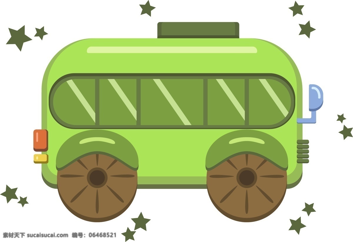元素 春运 交通工具 公交车 设计元素 卡通 可爱
