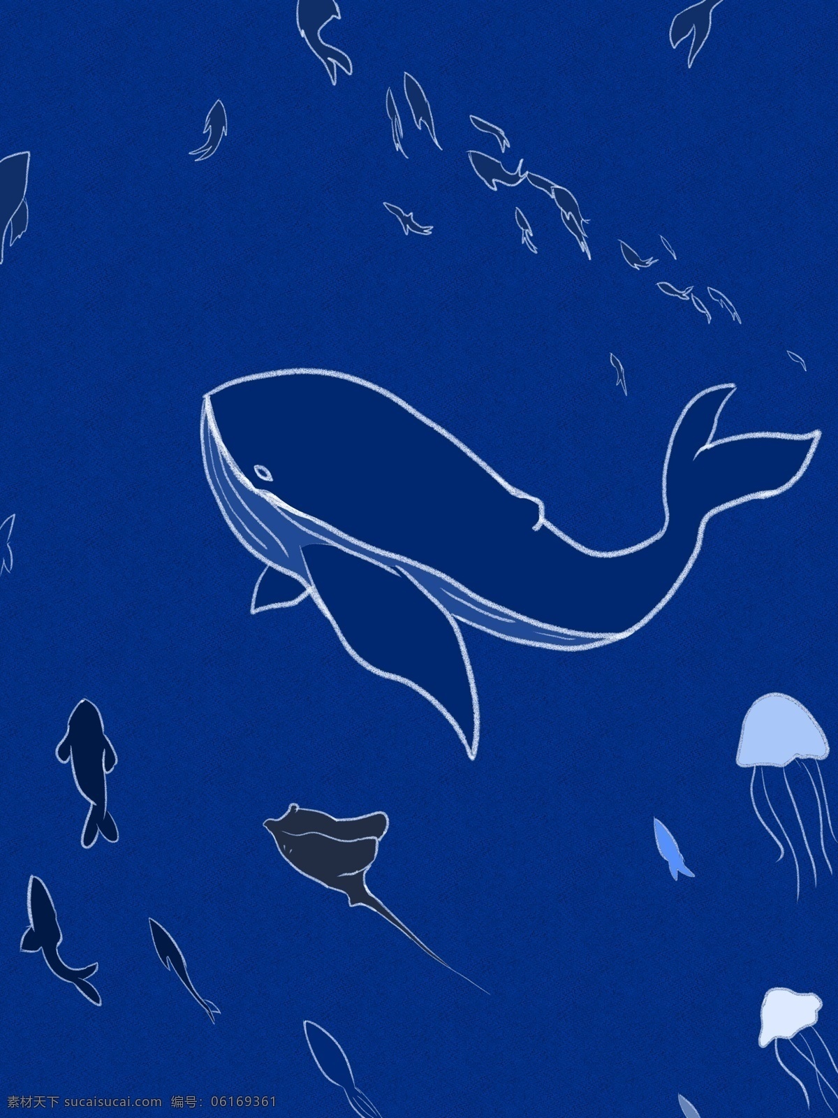 深海 遨游 鱼群 狂欢 鲸鱼 海洋 风景