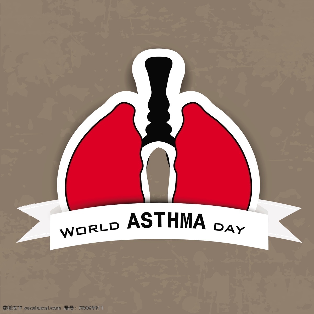 世界 哮喘 日 背景 灰色