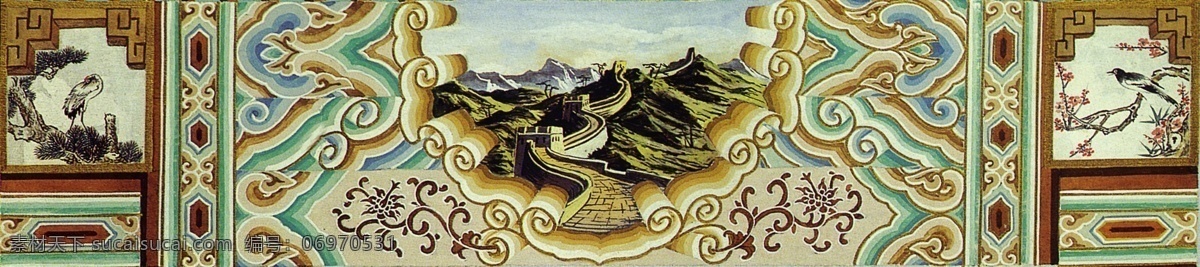 分层 源文件 风景画 古画 古纹 开门红 梁柱 门纹 民间艺术 民间艺术画 中国 传统 元素 整合 柱纹 门边 古边 民间 艺术品 中华刺绣 文化艺术