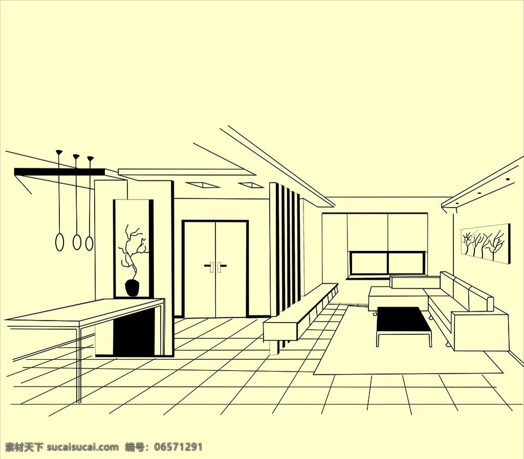 手绘家具装修 手绘 家具 矢量 装修 家具环境 家居家具 建筑家居