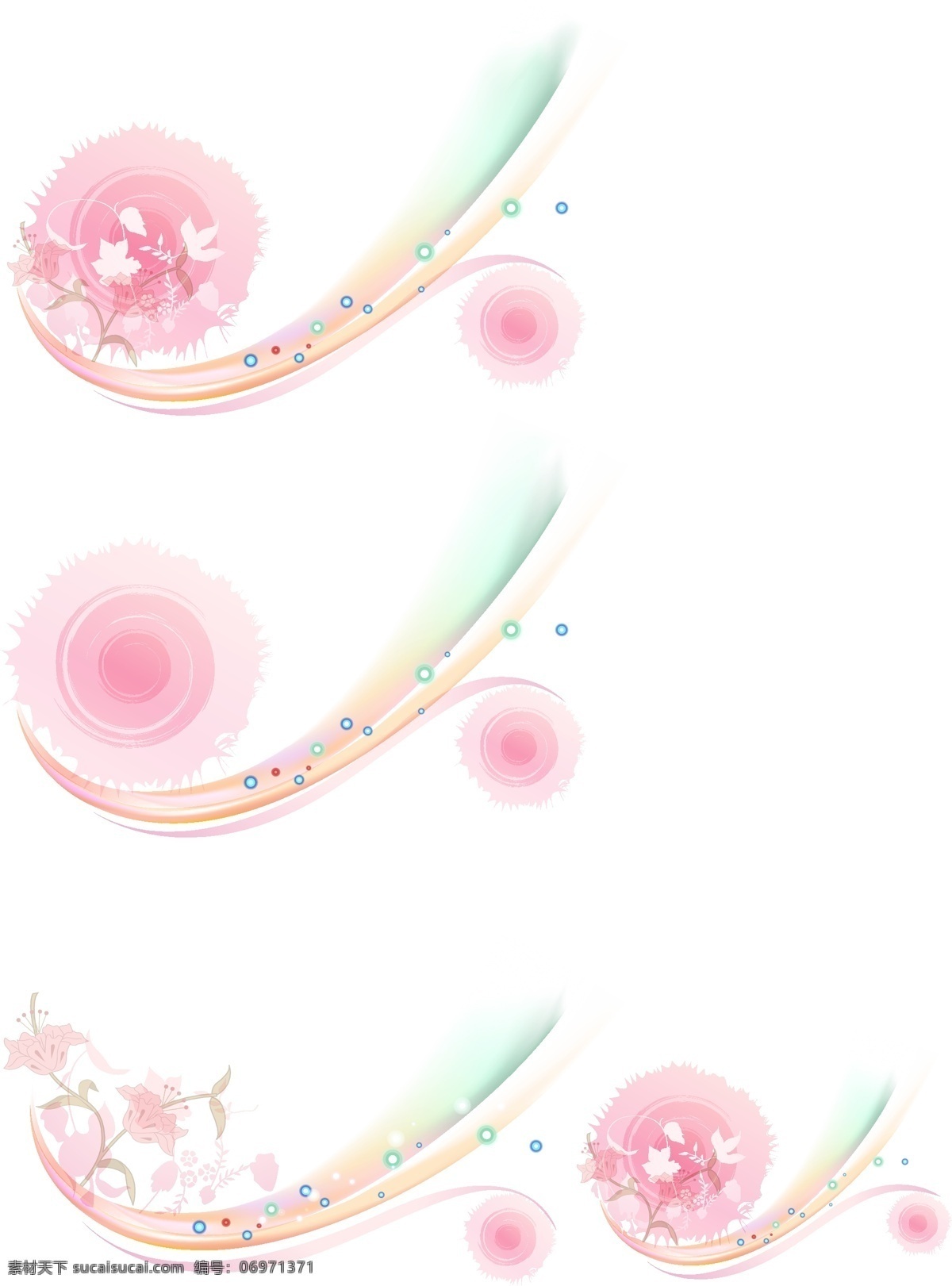 梦幻 花纹 底纹图案背景 韩国 梦幻花纹 圣诞花边 线条