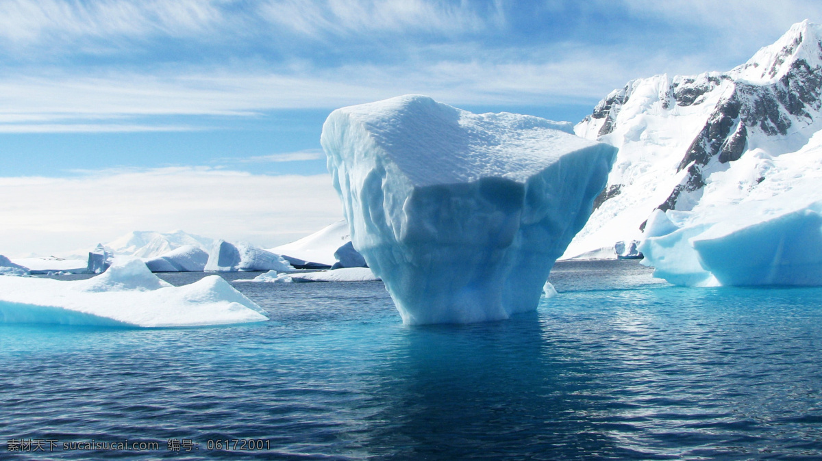 冰山融化 冰山一角 环境保护 水面 水 蓝色 白色 自然景观 自然风景