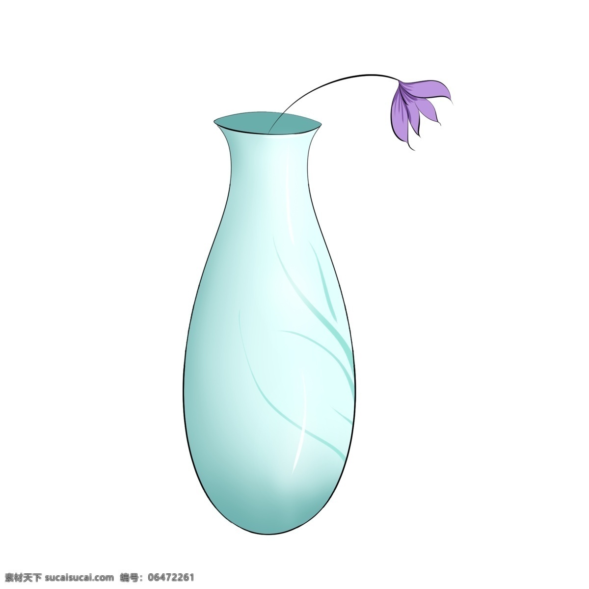 紫色 插花 瓷瓶 插画 紫色的鲜花 鲜花花卉 漂亮 手绘插花瓷瓶 插花瓷瓶插画