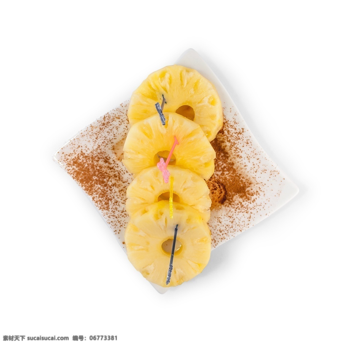 俯视图 新鲜 一片片 菠萝 片 源文件 黄色 话梅粉 圆形 水果 装饰图案