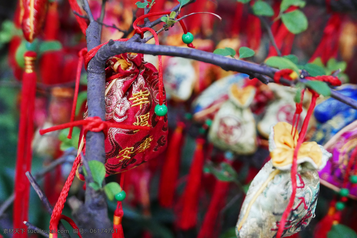 成都 锦里 福 袋 祈福 福袋 红色 希望 幸福 心愿树 心愿 愿望 锦囊 旅游摄影 国内旅游