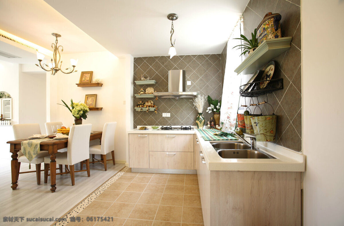 小 户型 现代 简约 风 厨房 装修 效果图 瓷砖地面 瓷砖墙面 简洁 简约风 小户型