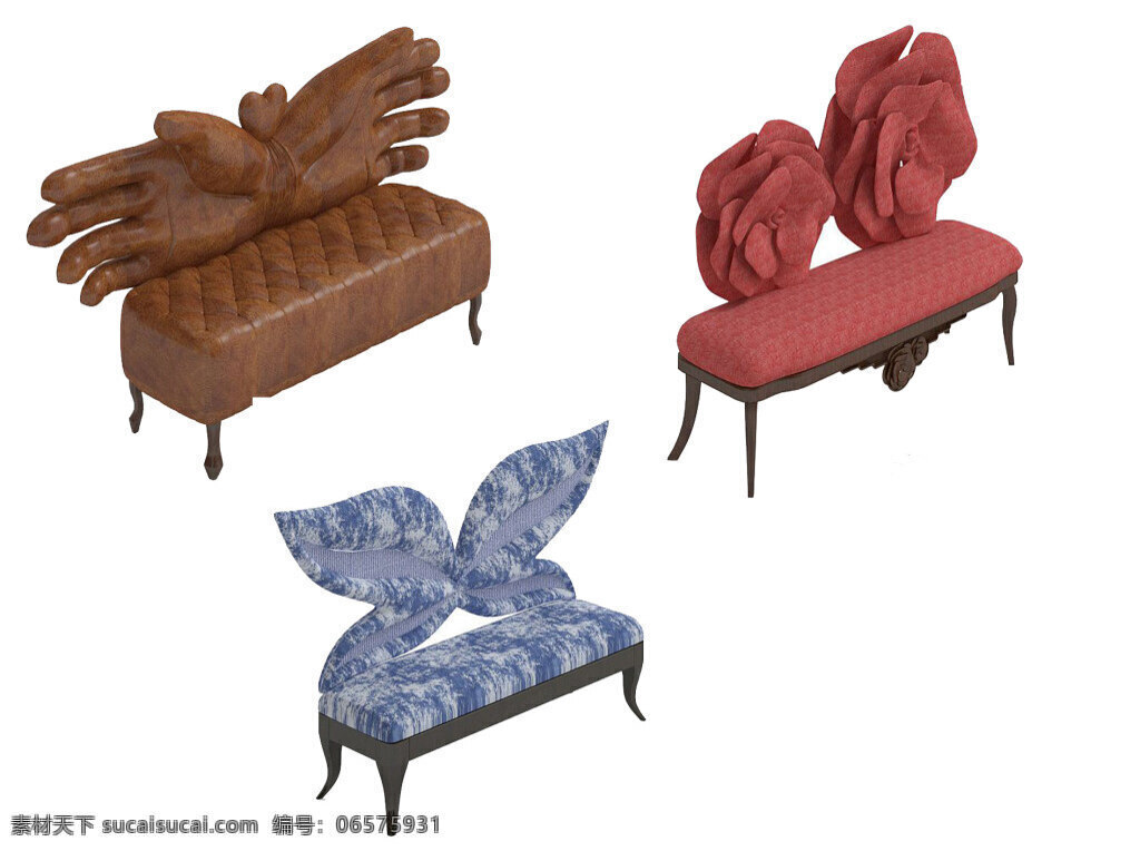 个性 沙发 3d 模型 室内装饰 沙发设计 3d模型 时尚现代 max 白色