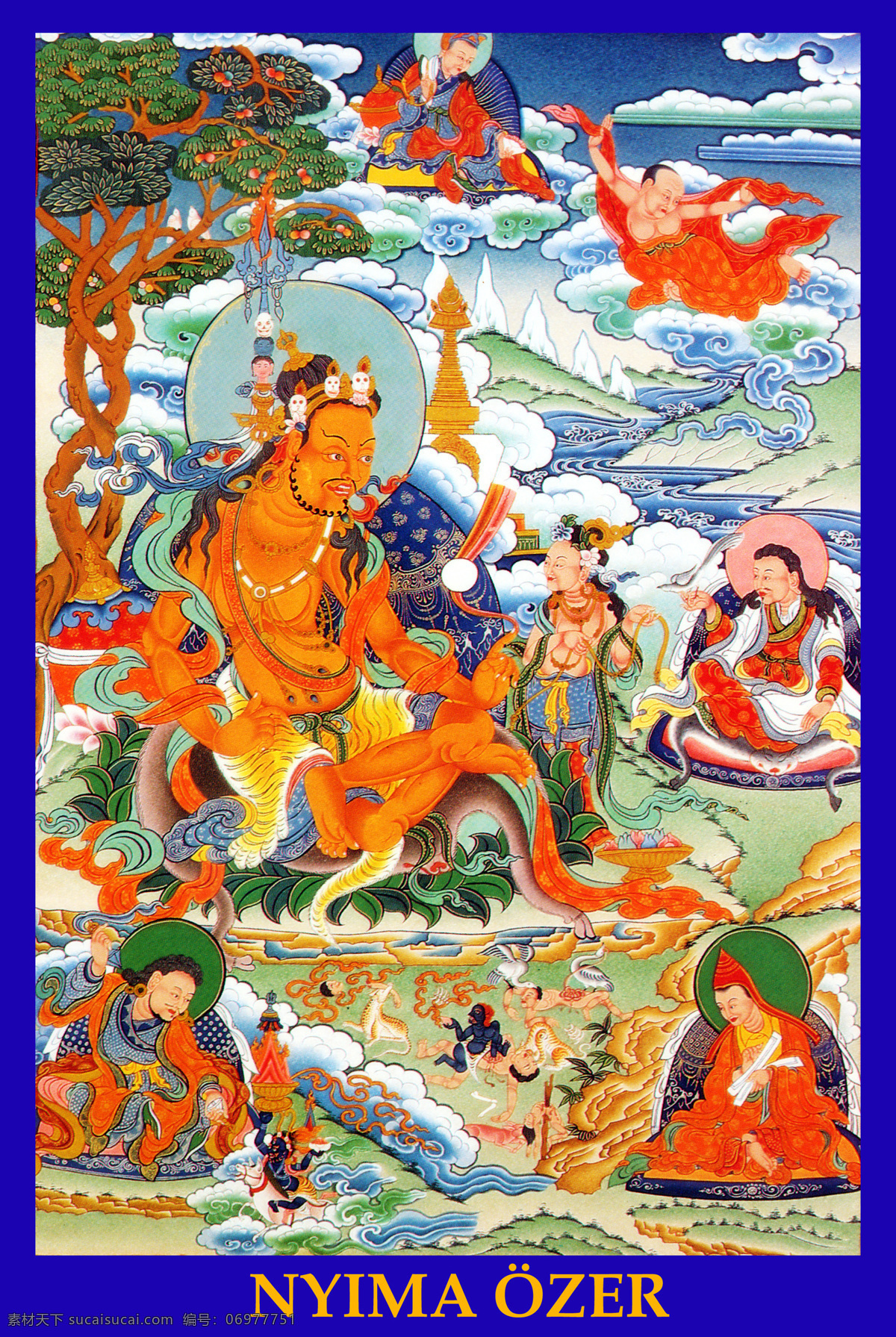莲 师 八 变 古 汝 日光 佛教 藏密 宁玛派 祖师 上师 莲花生 大士 传记 变相 唐卡 高清唐卡 宗教信仰 文化艺术
