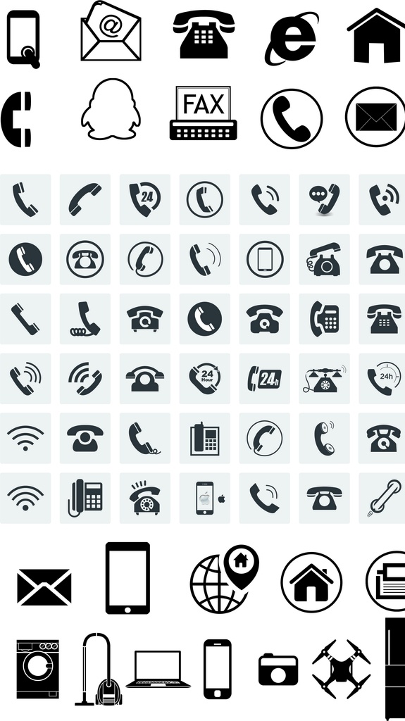电话标志 通讯标志 名片用标志 qq 微信 标志图标 公共标识标志