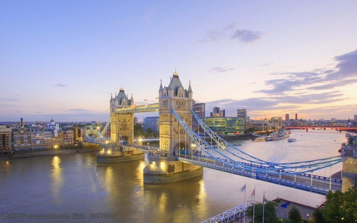 伦敦塔桥 英国 伦敦 塔桥 城市风光 灯光 美景 风景名胜 自然景观