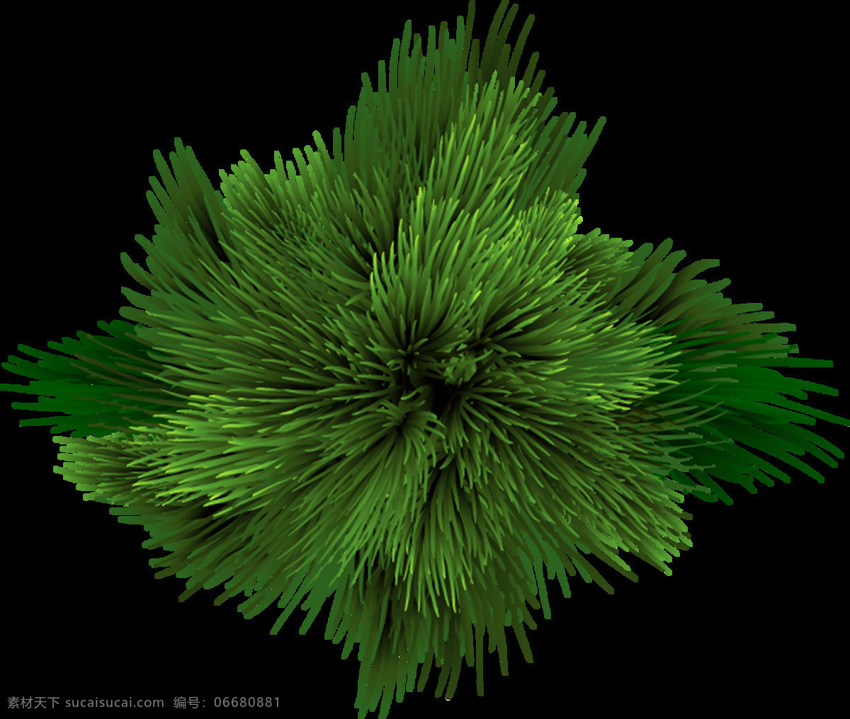 翠绿 旋涡 透明 装饰 绿色 免扣素材 树枝 透明素材 装饰图案
