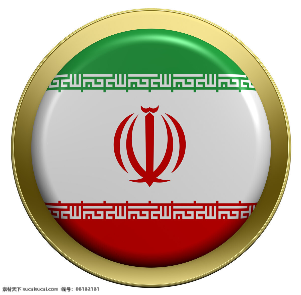 伊朗 国旗 上 圆形 按钮 白色 隔离 风景 生活 旅游餐饮