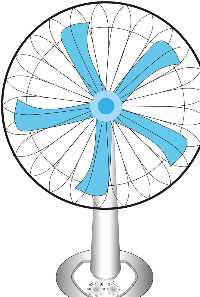 电风扇 矢量图 夏日 酷暑 夏天 生活用品 生活百科