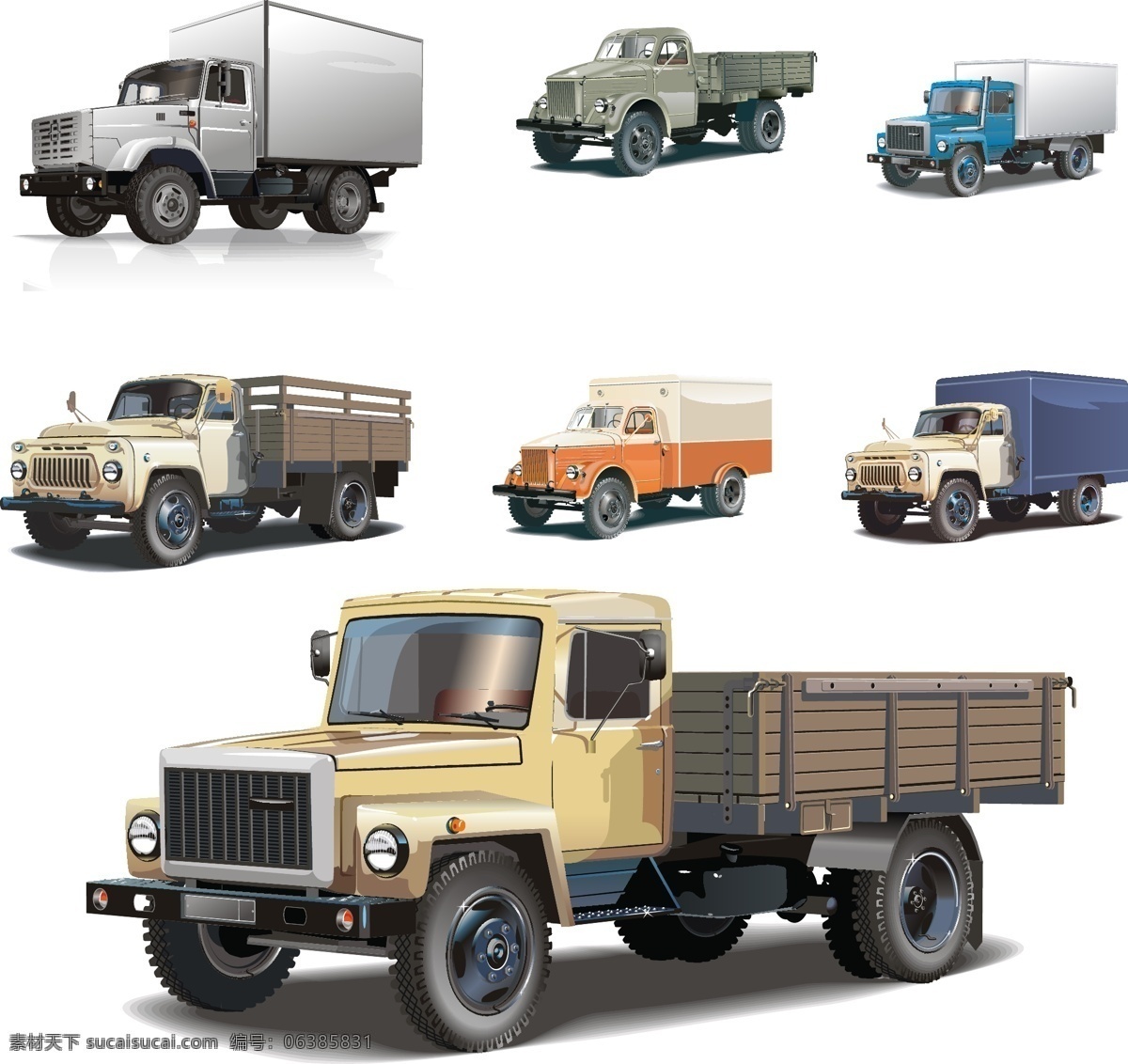 大卡车 货车 汽车素材 货车素材 ai素材 现代科技 交通工具