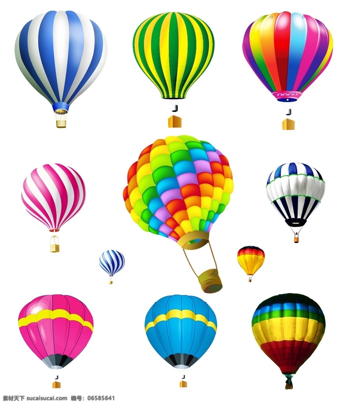 热气球 热气球模板 热气球素材 气球 各种热气球 彩色热气球