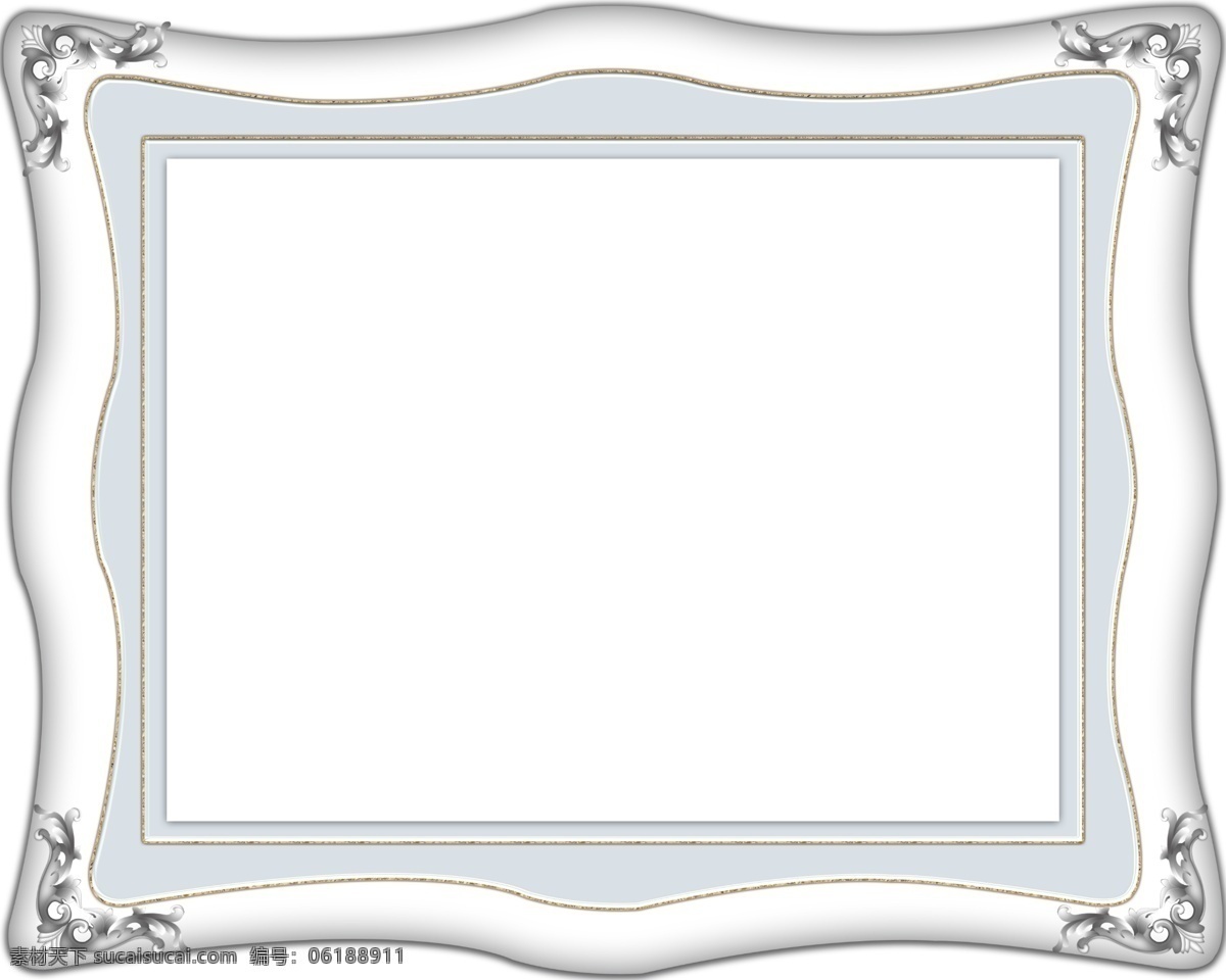相框元素图案 相框元素 相框图案 白金相框 欧式相框 共享 分层